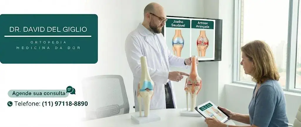 Joelho saudável x artrose avançada