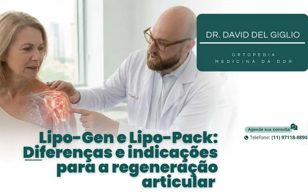Lipo-Gen e Lipo-Pack: Diferenças e indicações para a regeneração articular em São Paulo